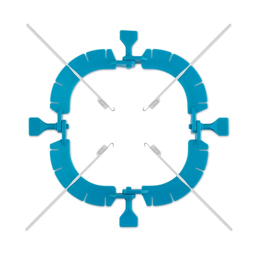 [162150] Ring retractor, 14.4 x 14.4 cm, incl. 8 elastic hooks, sharp. semi-disposable